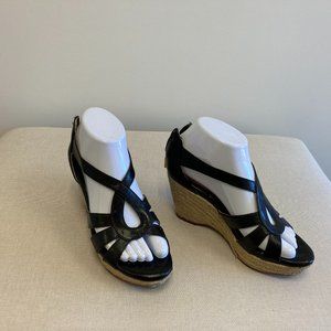 Black Wedge Sandals